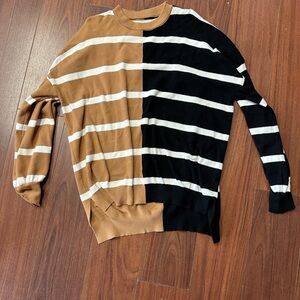 Striped Black and Brown Sweater
